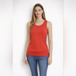 Kinross Size M Red 100% Cashmere Blouse
